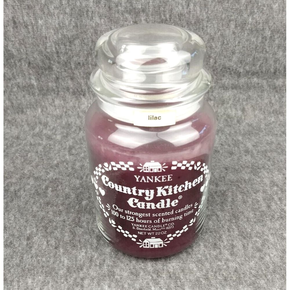 Yankee Candle Country Kitchen‎ Retired Lilac 22oz Classic Jar VTG 80s NOS NEW